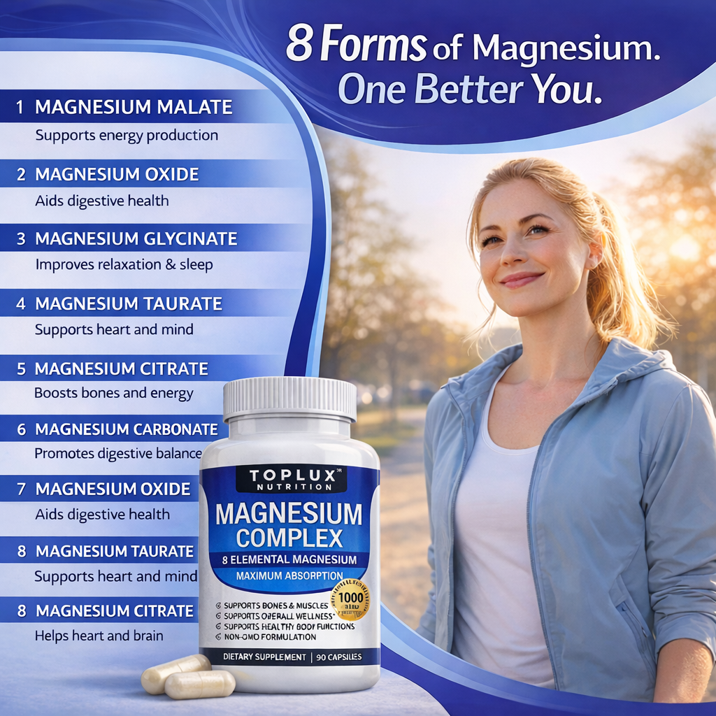 Magnesium Glycinate Capsules | 90-Count Daily Supplement